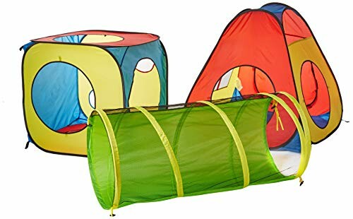 Colorful kids play tent and tunnel set